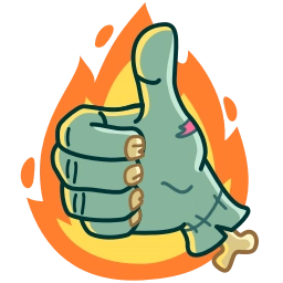 Sticker 👍 Zombie Hand @TgEmojis