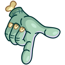Sticker 👇 Zombie Hand @TgEmojis