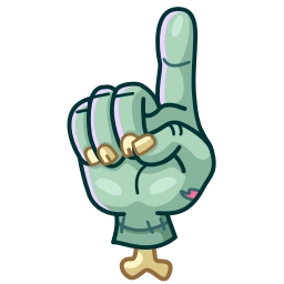 Sticker ☝️ Zombie Hand @TgEmojis