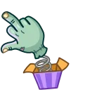 Video sticker 🖕 Zombie Hand @TgEmojis