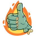 Video sticker 👍 Zombie Hand @TgEmojis