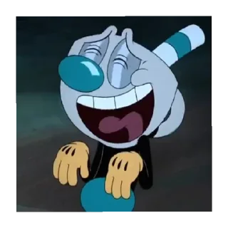 Telegram sticker 🤣 Mugman - The Cuphead Show