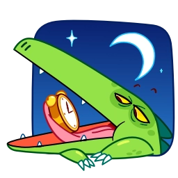 Telegram sticker 😴 Croco