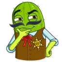 Telegram sticker 🤔 Cowboy Cactus
