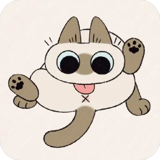 Telegram sticker 🍑 シャム猫あずきさん @hnkchan