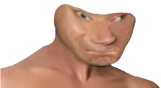 Telegram sticker 🥴 Retarded Wojak