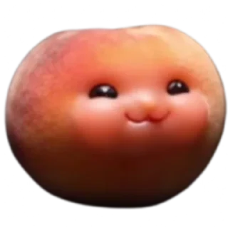 Telegram sticker 🍑 @klopfklopfm  fruits → hunger → cannibalism ↺