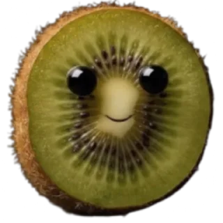 Telegram sticker 🥝 @klopfklopfm  fruits → hunger → cannibalism ↺