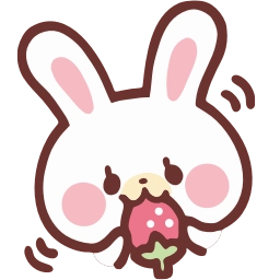 Sticker 🍓 HD lovely bunny  ♡  @ririmoji
  by natsumi (line)