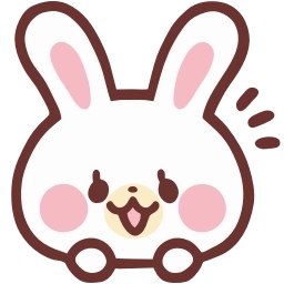 Sticker 😀 HD lovely bunny  ♡  @ririmoji
  by natsumi (line)