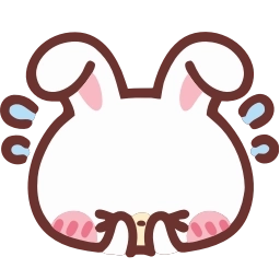 Sticker 😅 HD lovely bunny  ♡  @ririmoji
  by natsumi (line)