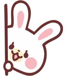 Sticker 👀 HD lovely bunny  ♡  @ririmoji
  by natsumi (line)