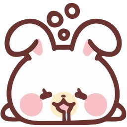 Sticker 😴 HD lovely bunny  ♡  @ririmoji
  by natsumi (line)