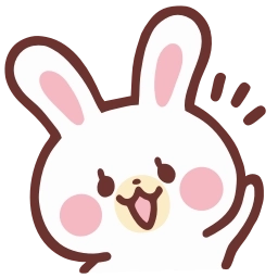 Sticker 👋 HD lovely bunny  ♡  @ririmoji
  by natsumi (line)