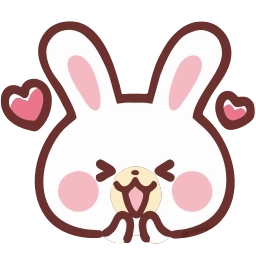 Sticker 🥰 HD lovely bunny  ♡  @ririmoji
  by natsumi (line)