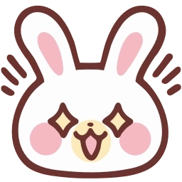 Sticker 🤩 HD lovely bunny  ♡  @ririmoji
  by natsumi (line)