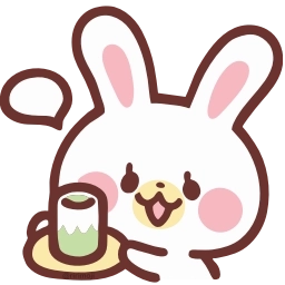 Sticker 🍵 HD lovely bunny  ♡  @ririmoji
  by natsumi (line)
