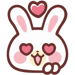 Sticker 😍 HD lovely bunny  ♡  @ririmoji
  by natsumi (line)