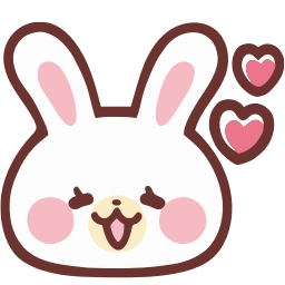Sticker 🥰 HD lovely bunny  ♡  @ririmoji
  by natsumi (line)