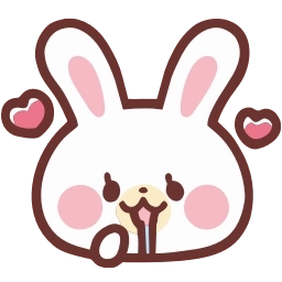 Sticker 😍 HD lovely bunny  ♡  @ririmoji
  by natsumi (line)