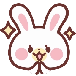 Sticker 🤩 HD lovely bunny  ♡  @ririmoji
  by natsumi (line)