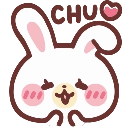 Sticker 😘 HD lovely bunny  ♡  @ririmoji
  by natsumi (line)