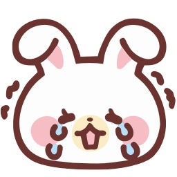Sticker 😭 HD lovely bunny  ♡  @ririmoji
  by natsumi (line)