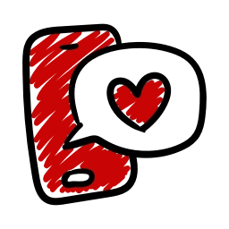 Sticker 🤩 Love doodle red HD @emoji_gray
