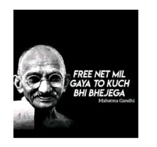 Telegram sticker 😎 Gandhi ji memes