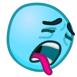 Sticker 🤢 Фуксиана Face @emoji_gray