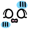 Sticker 😨 Large emoticons @uwuBerry