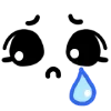 Sticker 😢 Large emoticons @uwuBerry