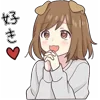 Video sticker ❤️ dog girl @TgEmojiBot