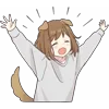 Sticker 🙌 dog girl @TgEmojiBot