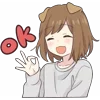Video sticker 👌 dog girl @TgEmojiBot
