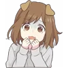 Sticker 😰 dog girl @TgEmojiBot