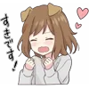 Sticker ❤️ dog girl @TgEmojiBot