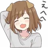 Sticker 😅 dog girl @TgEmojiBot