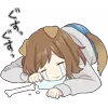 Sticker 😭 dog girl @TgEmojiBot