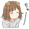 Sticker 😚 dog girl @TgEmojiBot