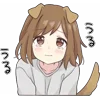 Sticker 😢 dog girl @TgEmojiBot