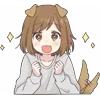 Sticker 🤩 dog girl @TgEmojiBot