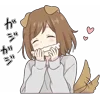 Sticker 🦴 dog girl @TgEmojiBot