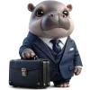 Sticker 💼 Бегемотик 5 @Nyasticks