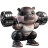 Sticker 🏋‍♀ Бегемотик 5 @Nyasticks