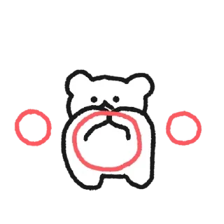 Telegram stiker 💬 대충생긴 곰식이 2 By @KakaoEmoticon