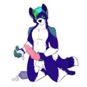 Telegram sticker 💧 CherrieberryXXXTyr úlfrhundr LEWD