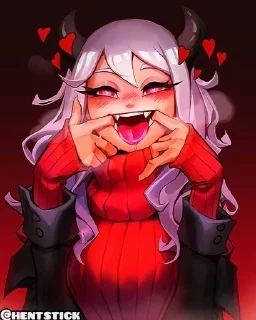 Sticker 😏 Helltaker Arts 18+ @hentstick