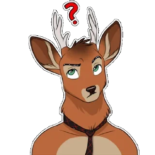 Telegram sticker ❓ deer