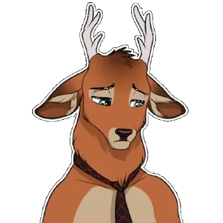 Telegram sticker ☹️ deer